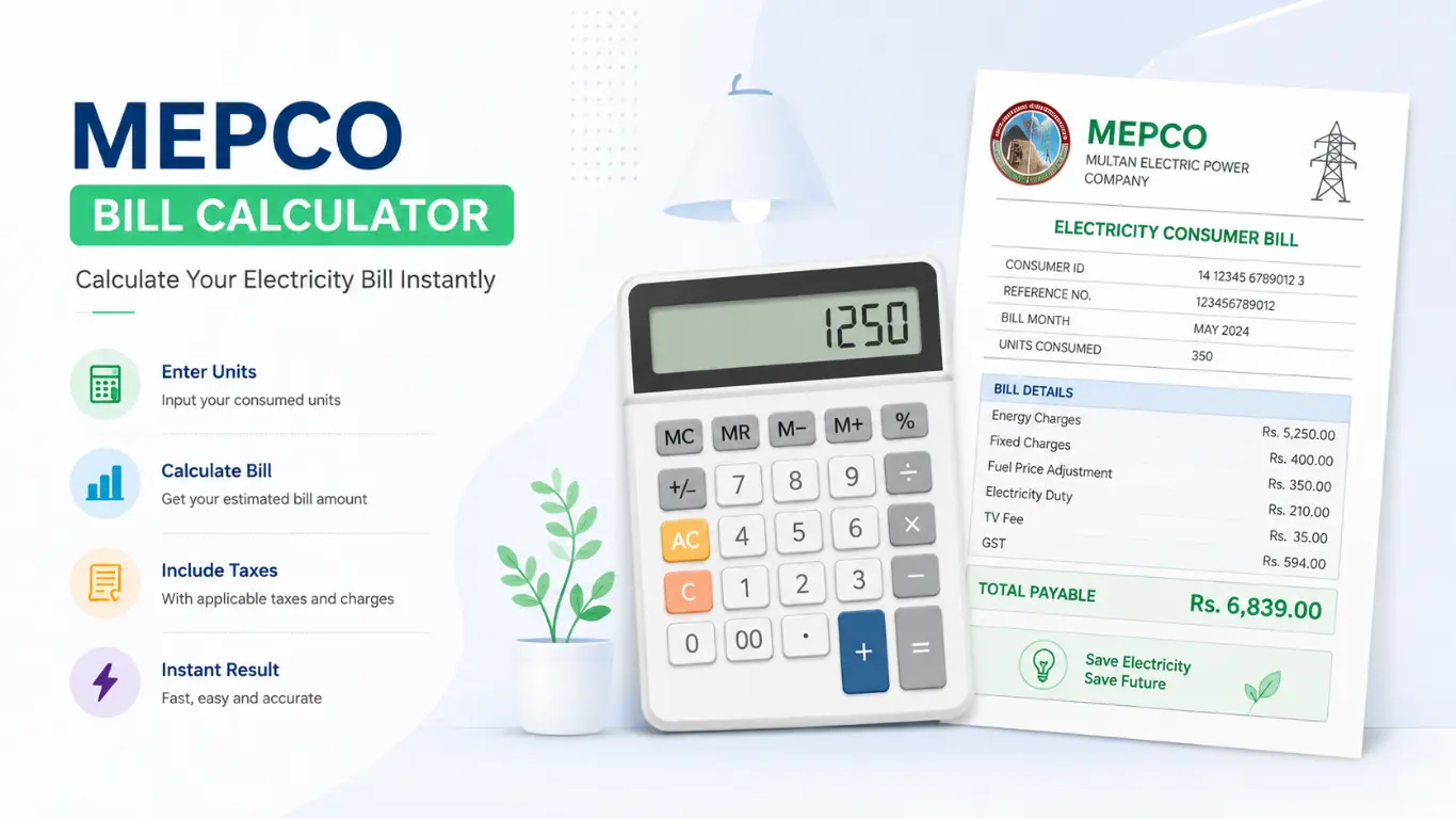 MEPCO Bill Calculator